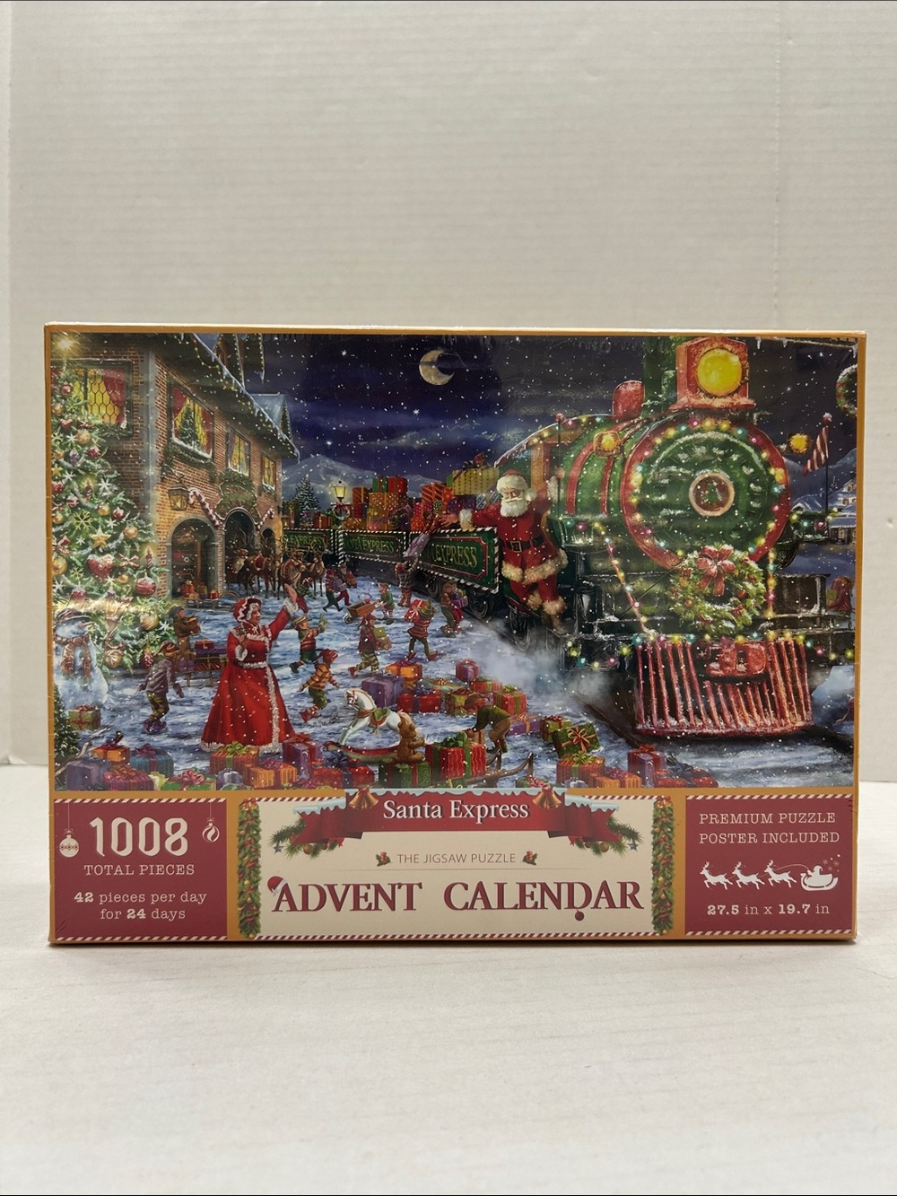Santa Express Advent Calendar Jigsaw Puzzle - Festive Red & Green
1008 piece new